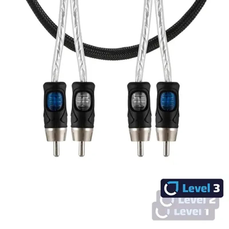 1m. Auto-Connect RCA signalkabel, 1 meter. Level 3 (OFC - 100% k