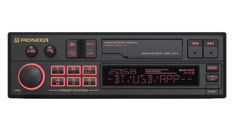 Pioneer SXT-C10PS Retroradio. BT, DAB+, USB, AUX, ikke CD