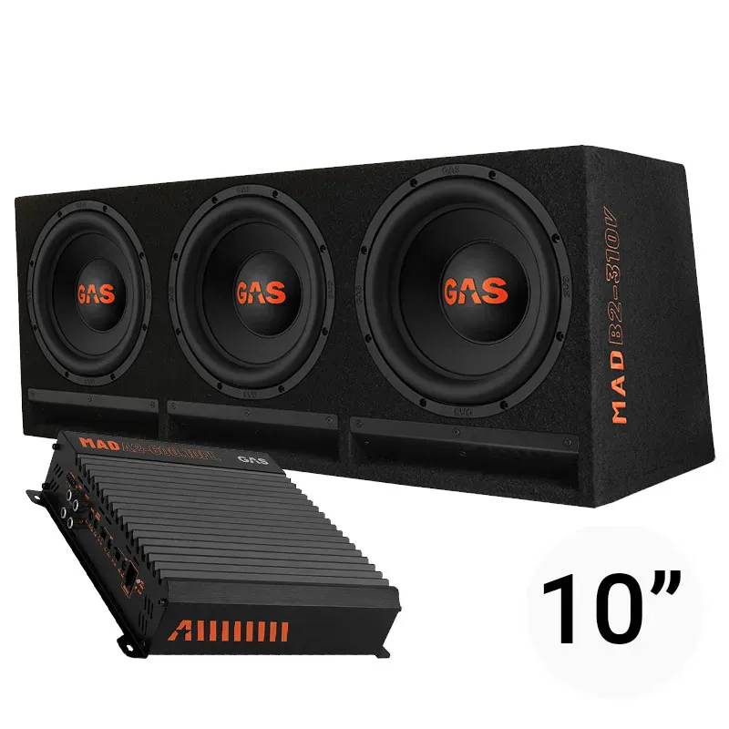 GAS MAD 3x10`` basspakke Basspakke med 3x10`` kasse og forsterker på 600W RMS