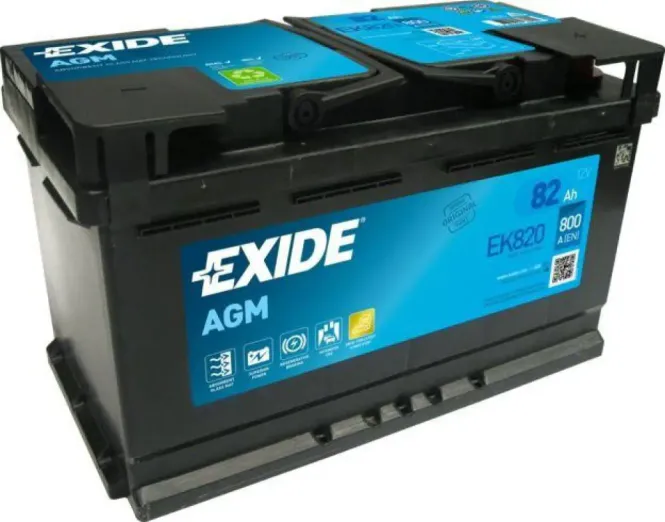 Hovedbilde Exide EK820 AGM BATTERI 12V 82AH 800A