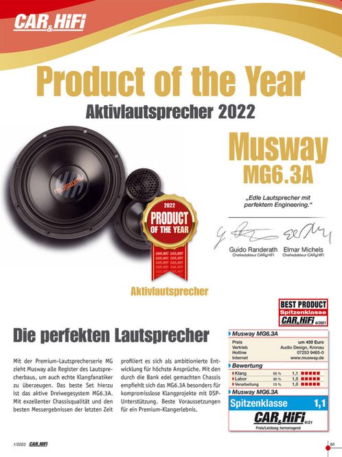 Hovedbilde Musway MG63A 3veis 6,5