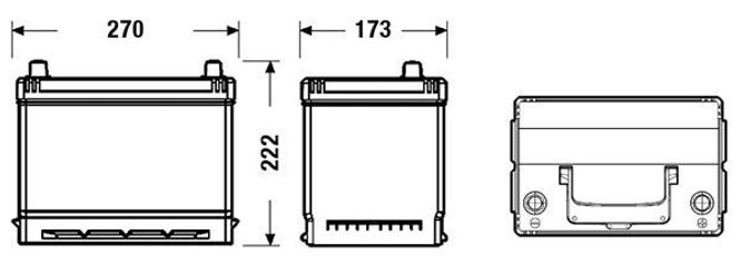 Hovedbilde Exide EB704 Bilbatteri, 12V 70Ah 